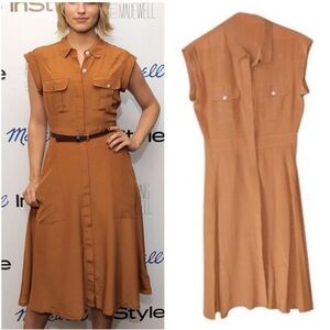 BROADWAY AND BROOME SAFARI DRESS 100% silk
